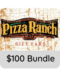 $100.00 Pizza Ranch Plastic Gift Card
