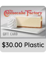 $30.00 Cheesecake Factory Gift Card