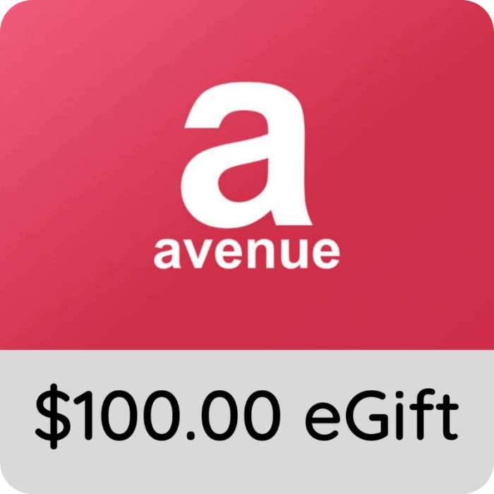 $100.00 Avenue eGift Card