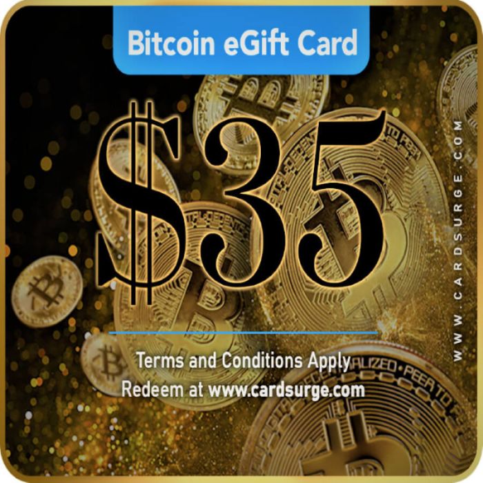 $35.00 Bitcoin eGift Card
