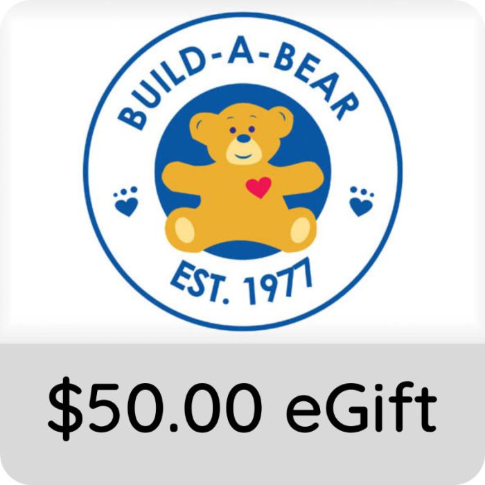$50.00 Build-A-Bear Workshop eGift Card