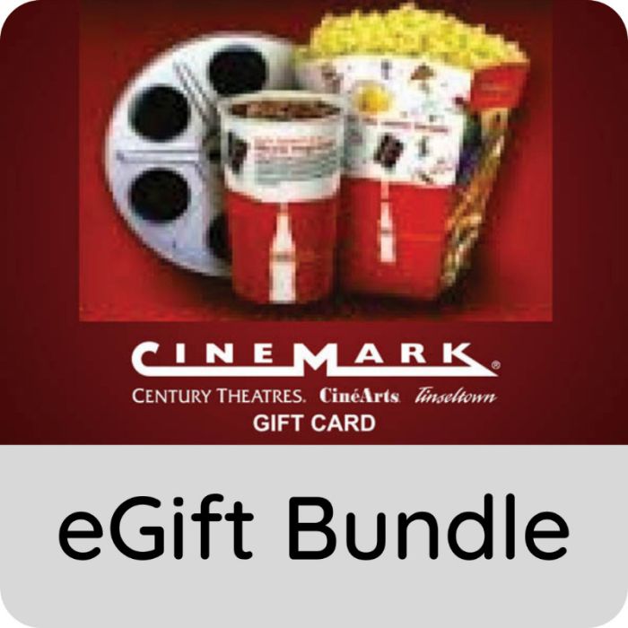 $50.00 Cinemark Theatres eGift Card Bundle