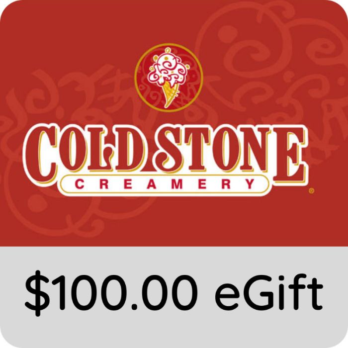 $100.00 Cold Stone Creamery eGift Card