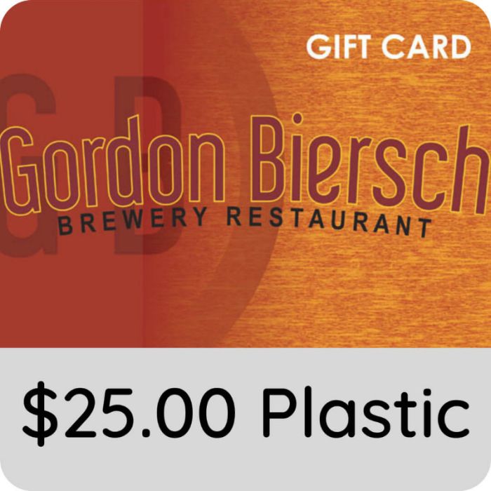 $25.00 Gordon Biersch Gift Card