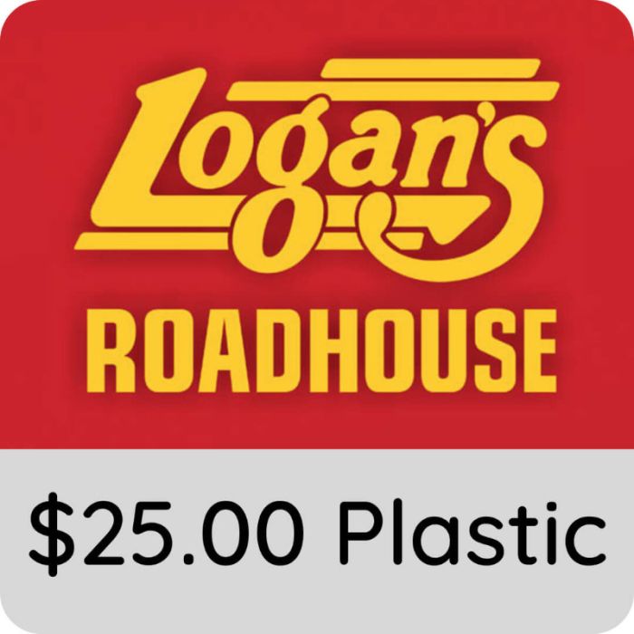 $25.00 Logan's Roadhouse Gift Card