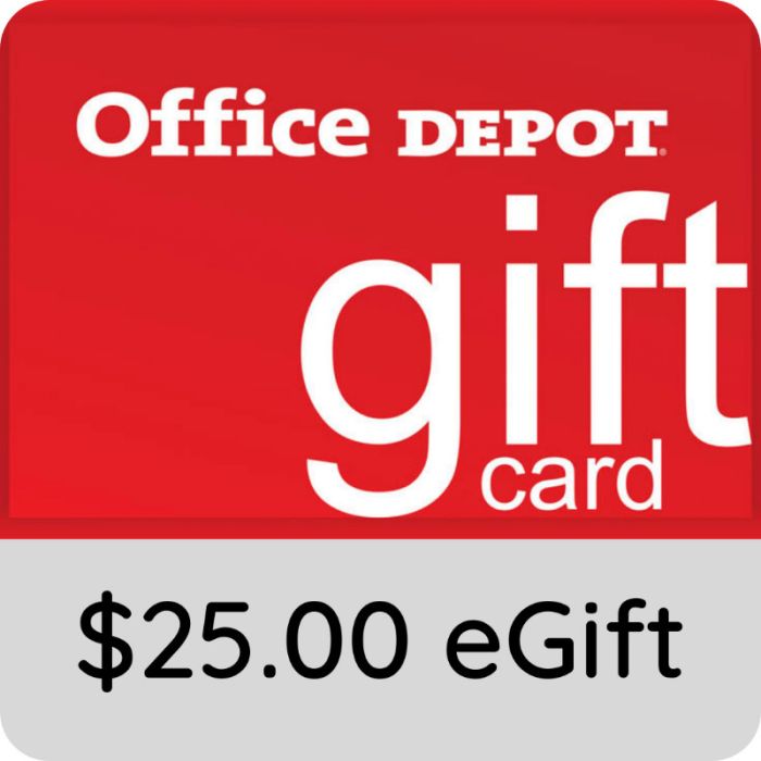$25.00 Office Depot eGift Card