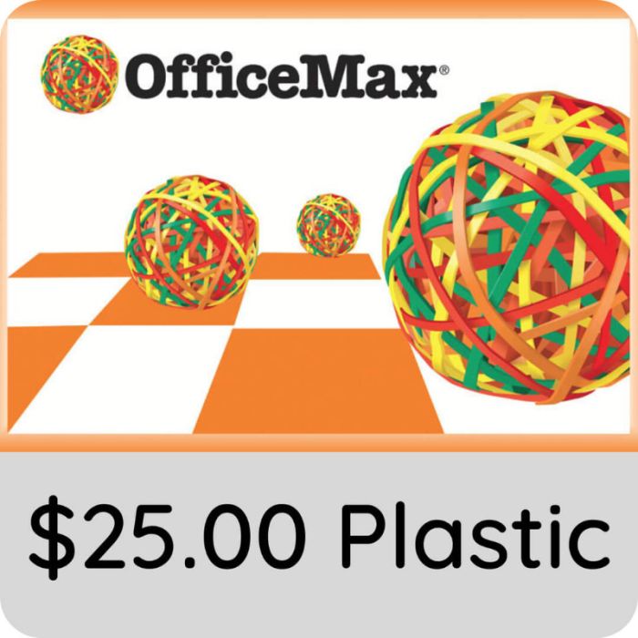 $25.00 OfficeMax Gift Card
