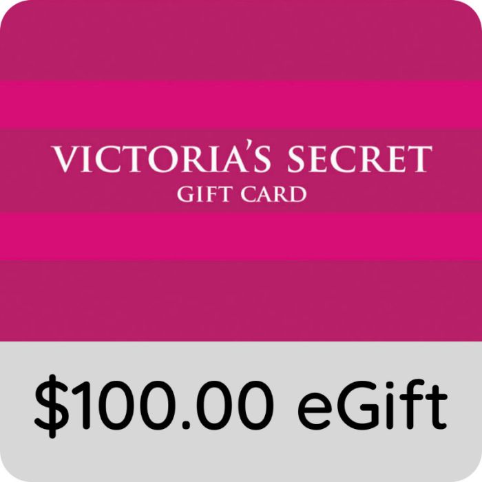 $100.00 Victoria's Secret eGift Card