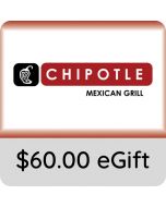 $25.00 Chipotle Gift Card